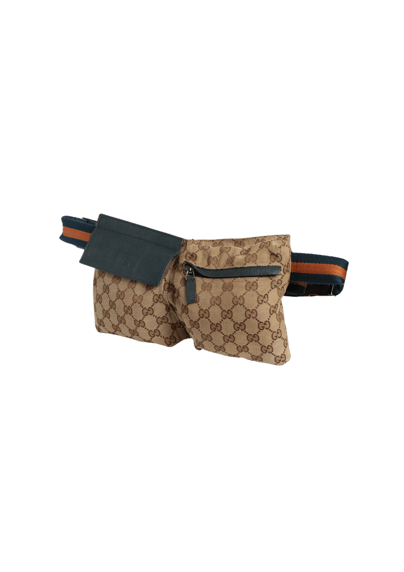 GG CANVAS DOUBLE BELT BAG