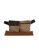 GG CANVAS DOUBLE BELT BAG