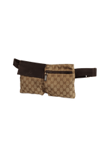 GG CANVAS DOUBLE BELT BAG