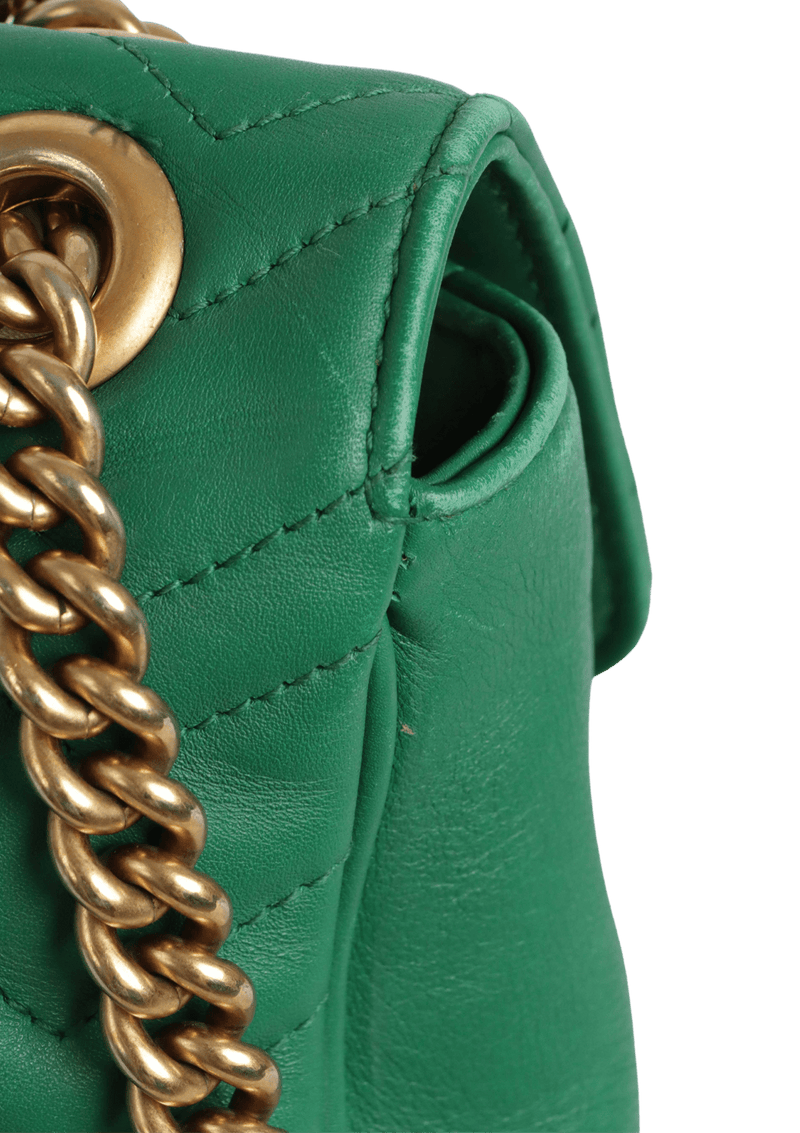 BOLSA GUCCI CALFSKIN MARMONT MATELASSE MEDIA VERDE