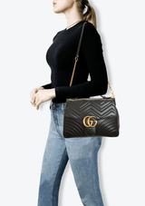 GG MARMONT MEDIUM TOP HANDLE BAG