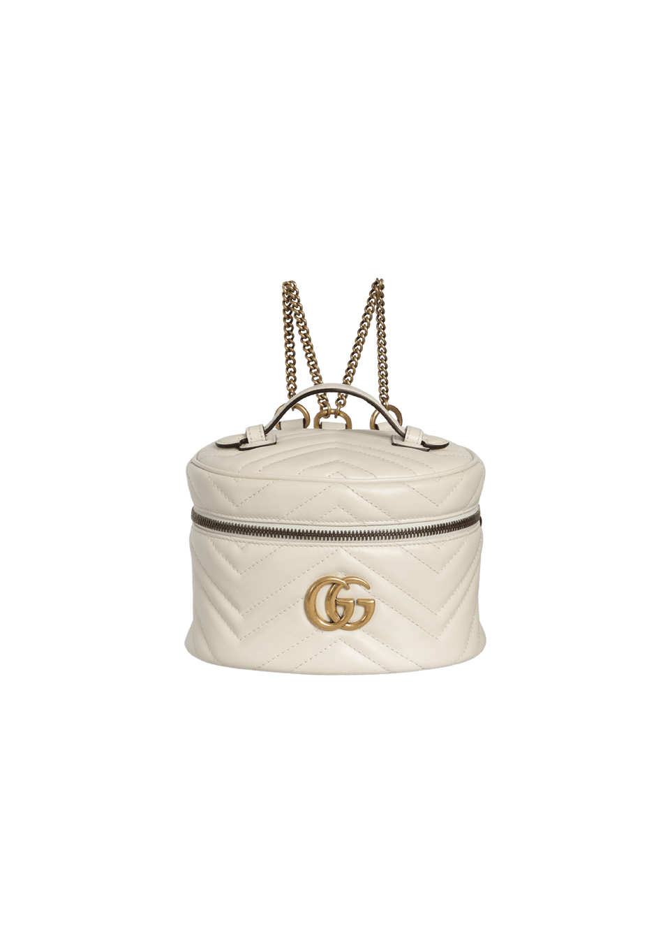 gucci gg marmont mini backpack - white - backpacks BOLSA GUCCI GG MARMONT ROUND BACKPACK BRANCO ORIGINAL – Gringa