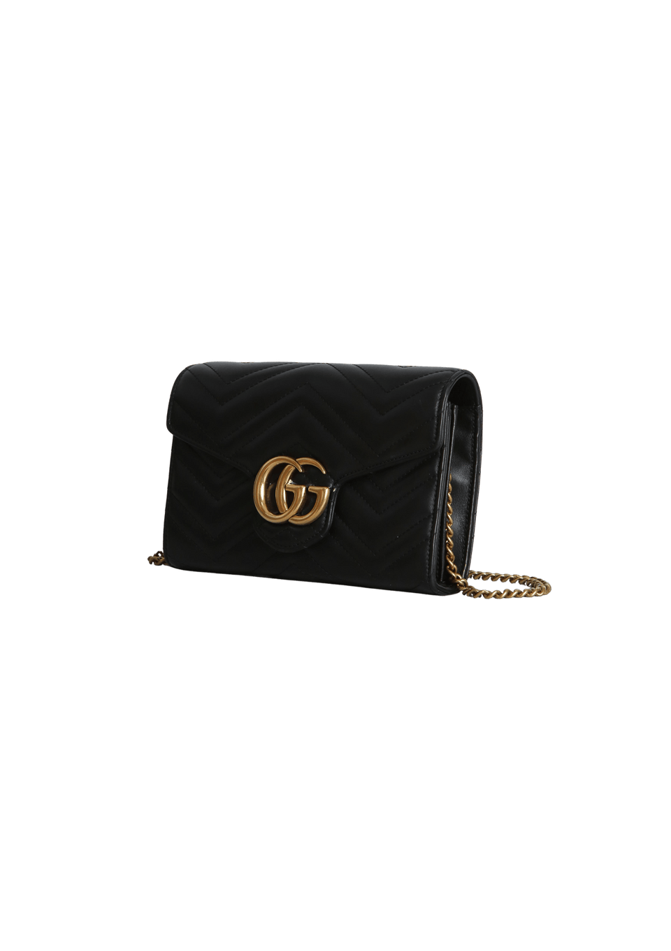 BOLSA GUCCI GG MARMONT WALLET ON CHAIN PRETO ORIGINAL – Gringa
