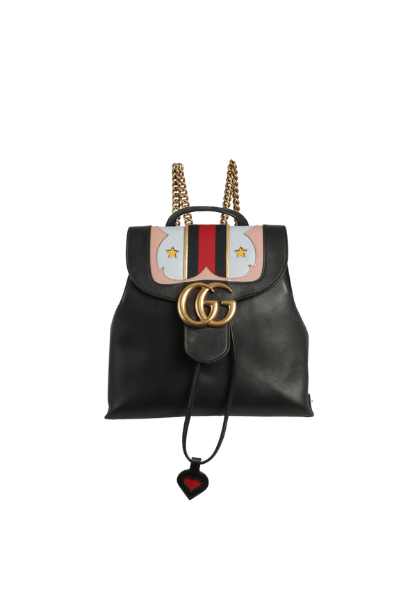 GG MARMONT WEB HEART BACKPACK