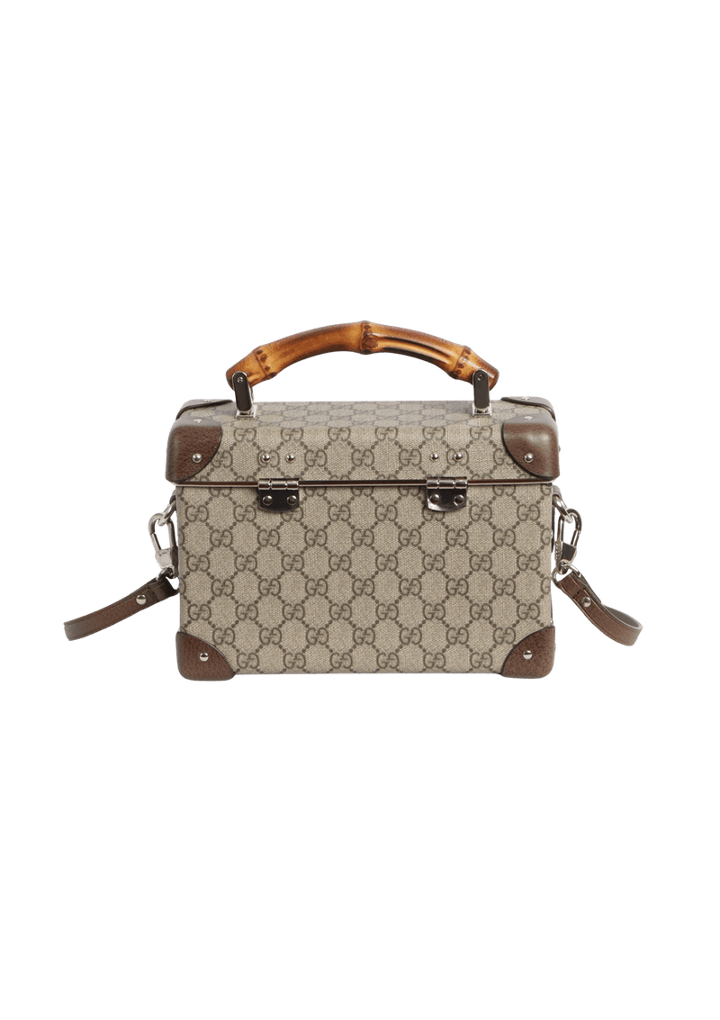 GG SUPREME BAMBOO GLOBE-TROTTER VANITY CASE