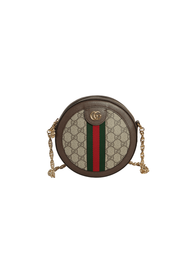 GG SUPREME OPHIDIA MINI ROUND BAG