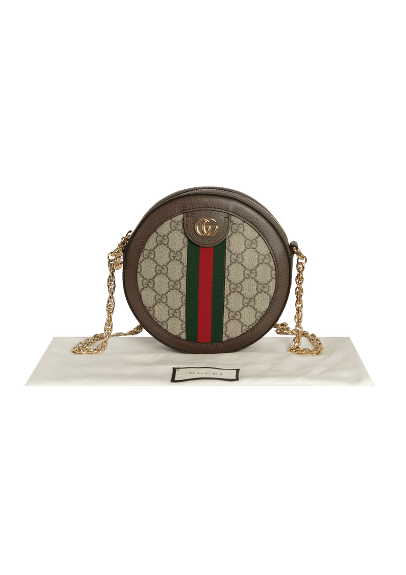 GG SUPREME OPHIDIA MINI ROUND BAG