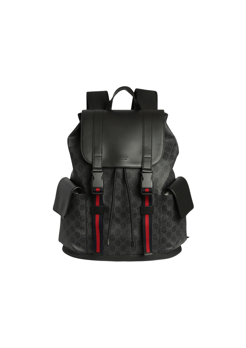 GG SUPREME WEB DOUBLE POCKET BUCKLE BACKPACK