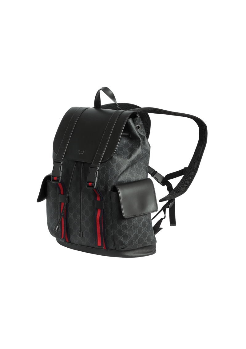 GG SUPREME WEB DOUBLE POCKET BUCKLE BACKPACK