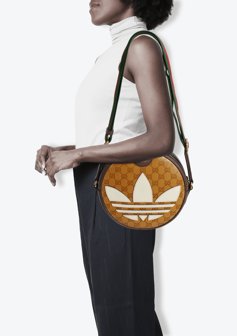 GUCCI X ADIDAS GG SUPREME OPHIDIA MINI ROUND BAG