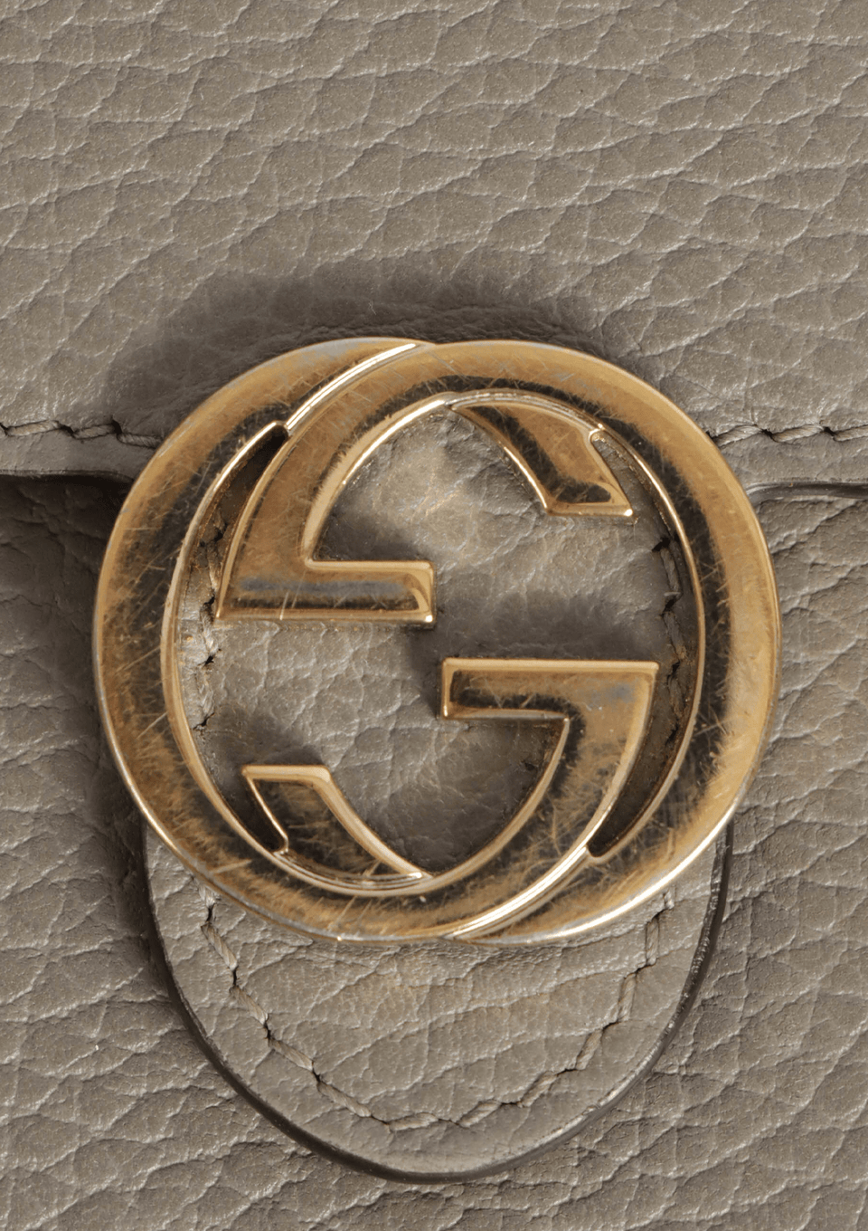 『Hollywood CHAIN BROWN×SILVER』 BOLSA GUCCI INTERLOCKING G DOLLAR CHAIN CINZA ORIGINAL – Gringa