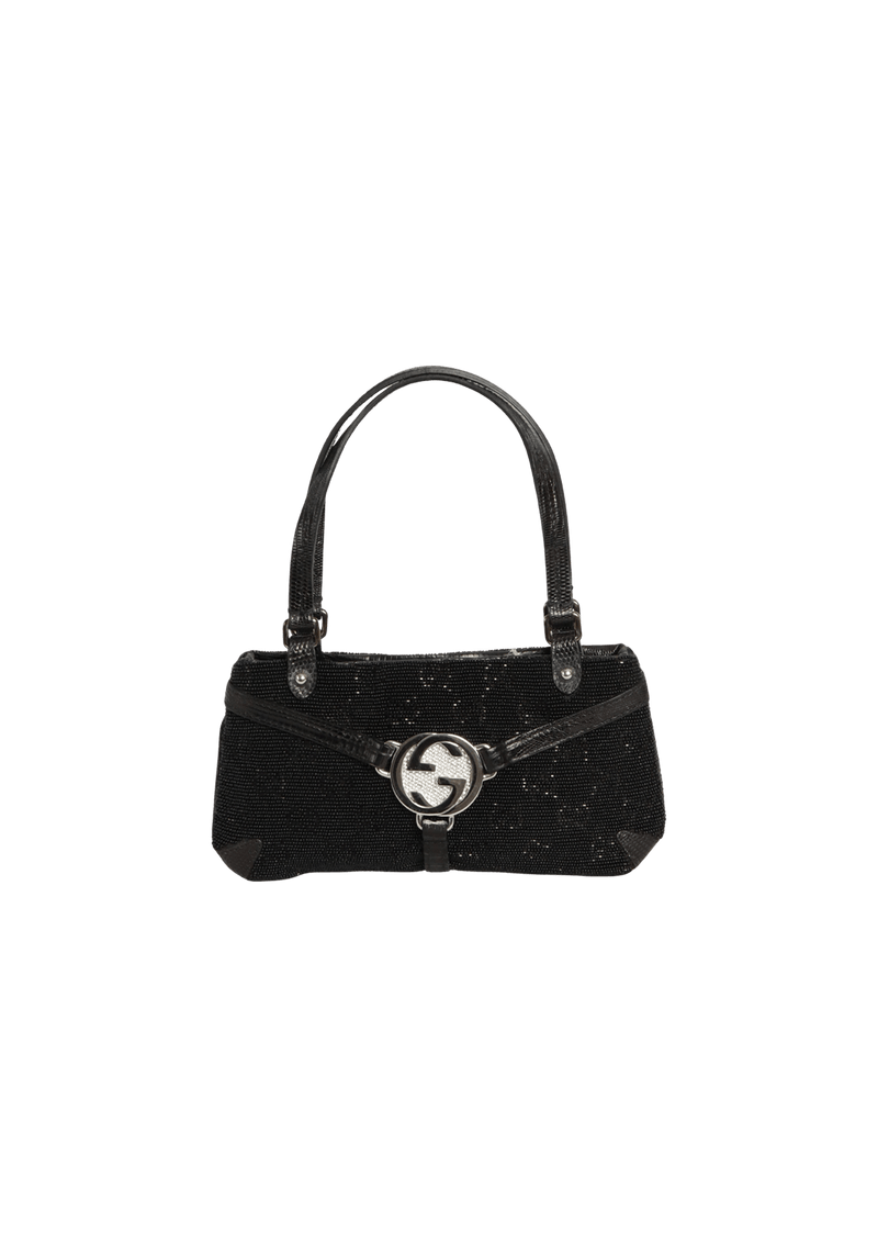 INTERLOCKING G LIZARD SHOULDER BAG