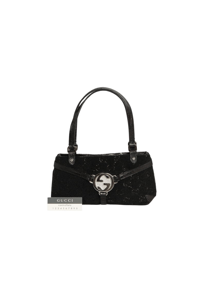 INTERLOCKING G LIZARD SHOULDER BAG