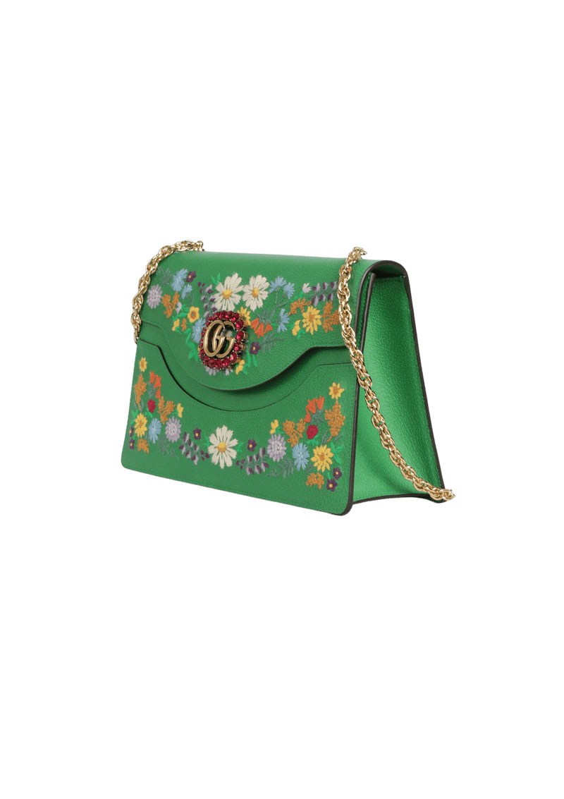 BOLSA GUCCI LARGE RICAMI BAG VERDE ORIGINAL Gringa