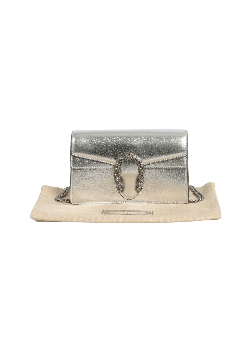 Bolsa Gucci Mini Prata Metalizado