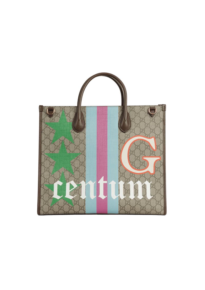 LIMITED EDITION GG SUPREME CENTUM PRINT MEDIUM TOTE BAG