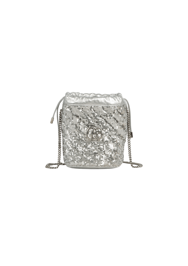 MINI SEQUIN GG MARMONT BUCKET BAG