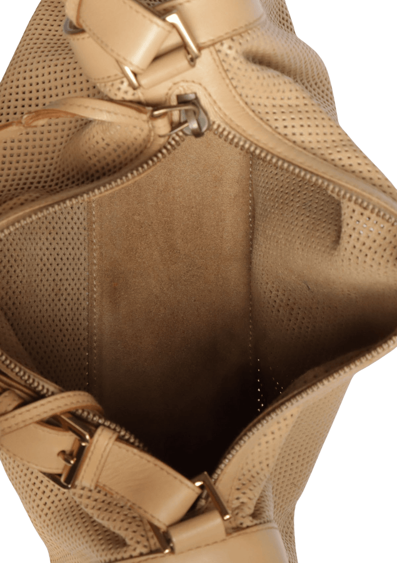 PERFORATED LEATHER SHOULDER BAG