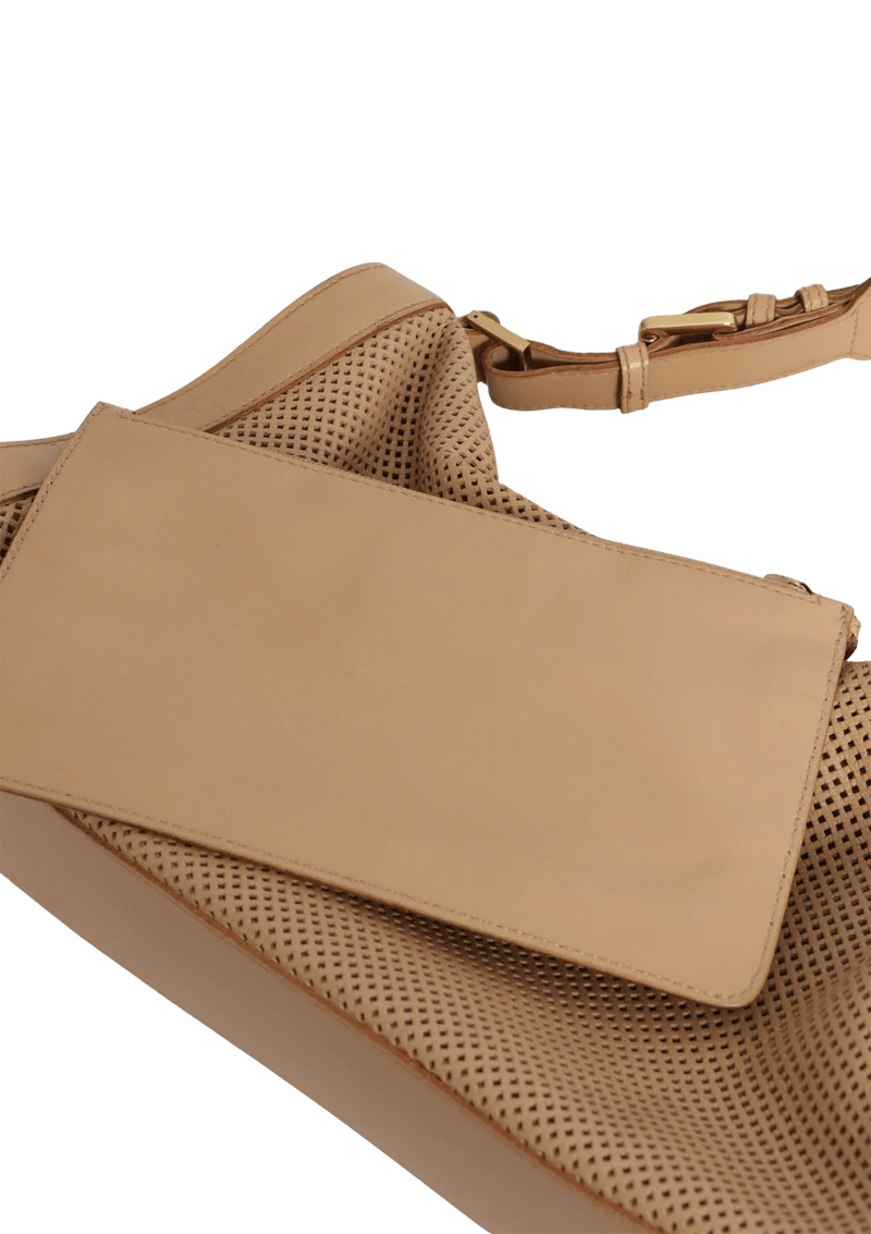 PERFORATED LEATHER SHOULDER BAG