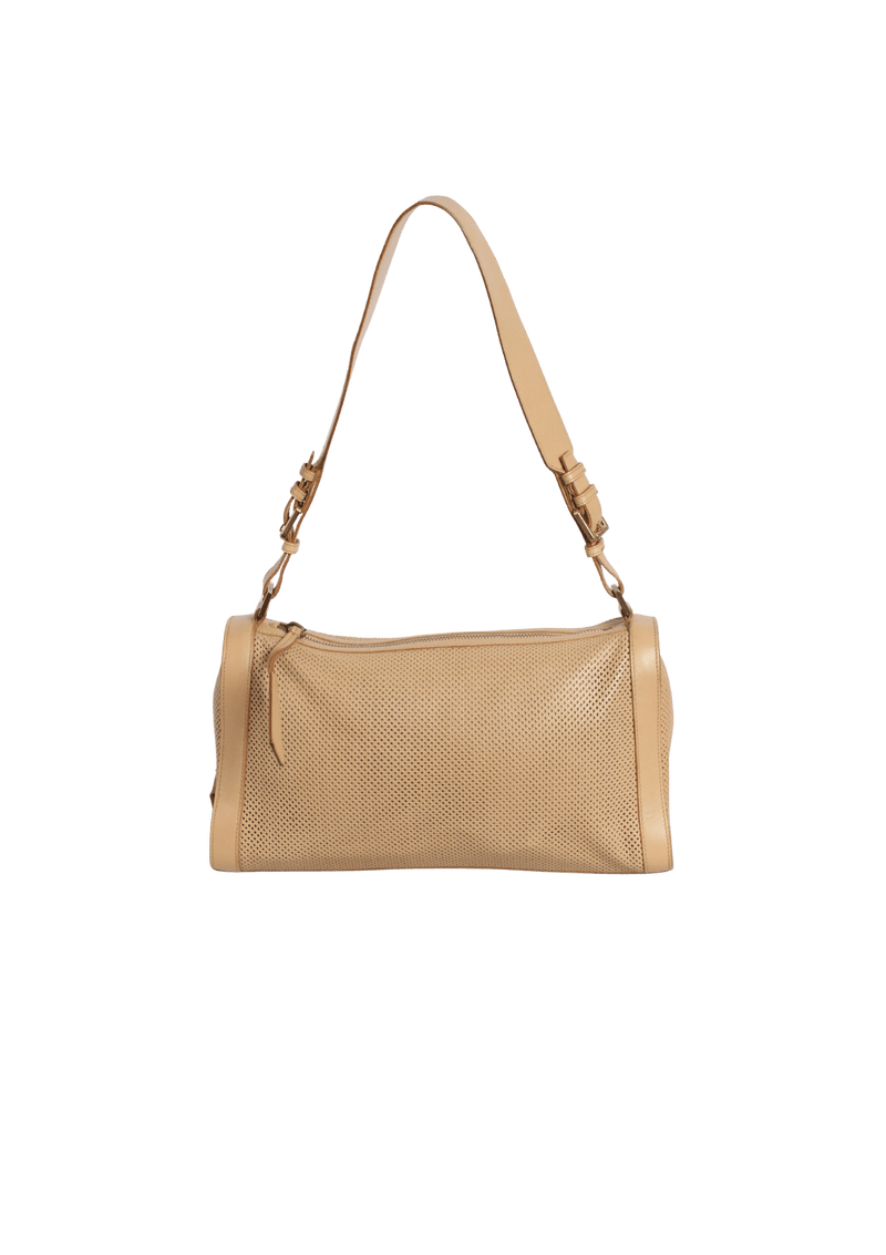 PERFORATED LEATHER SHOULDER BAG