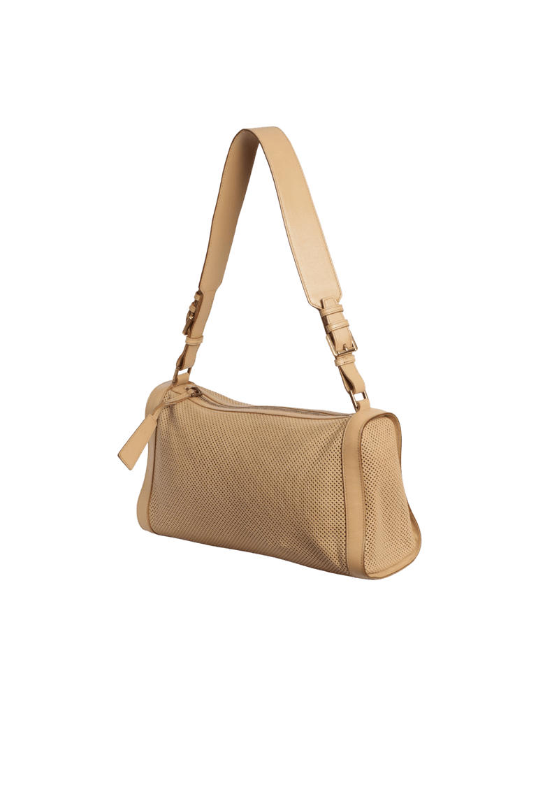 PERFORATED LEATHER SHOULDER BAG