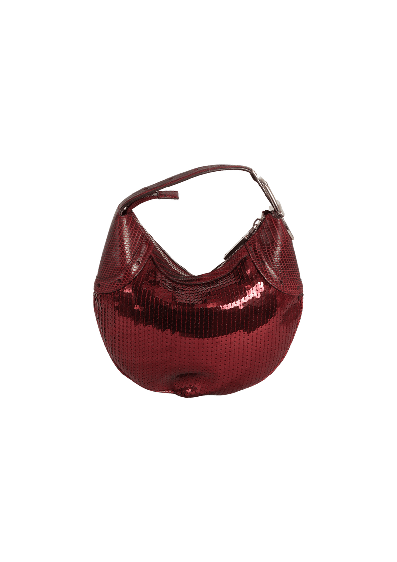 SEQUIN AND LIZARD HOBO BAG