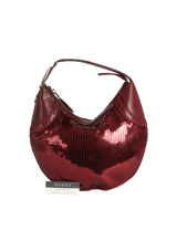 SEQUIN AND LIZARD HOBO BAG