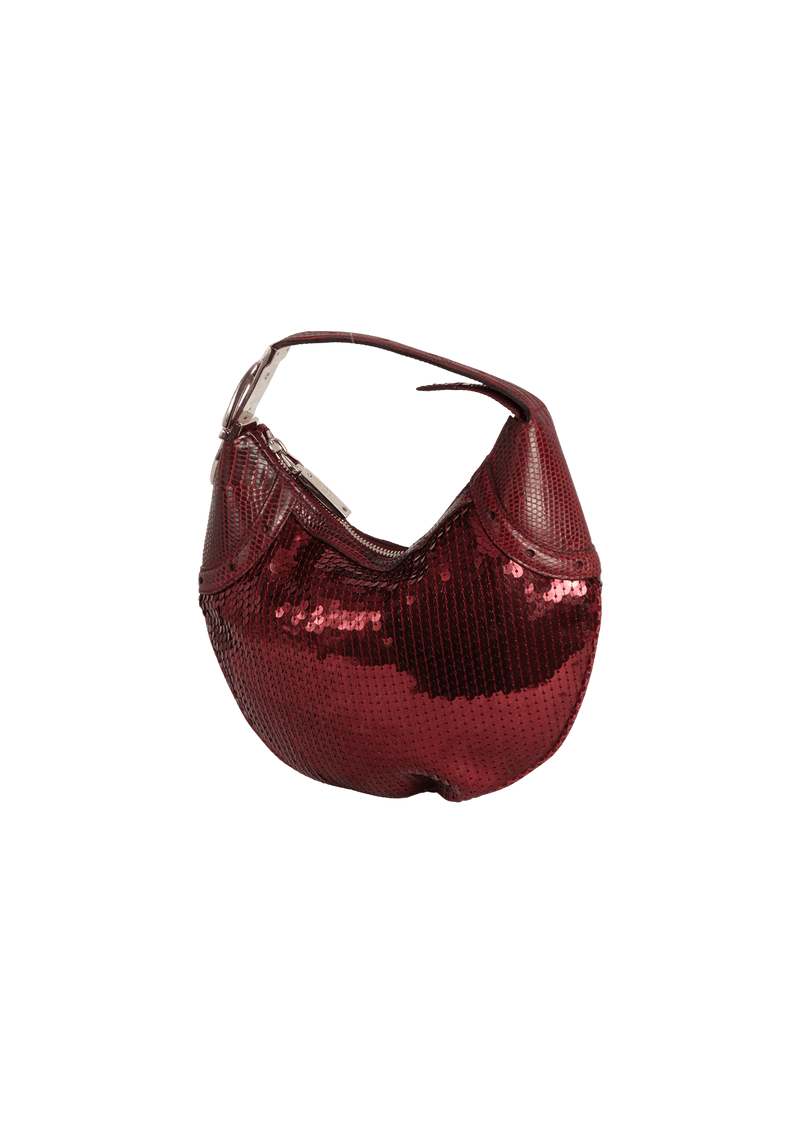 SEQUIN AND LIZARD HOBO BAG