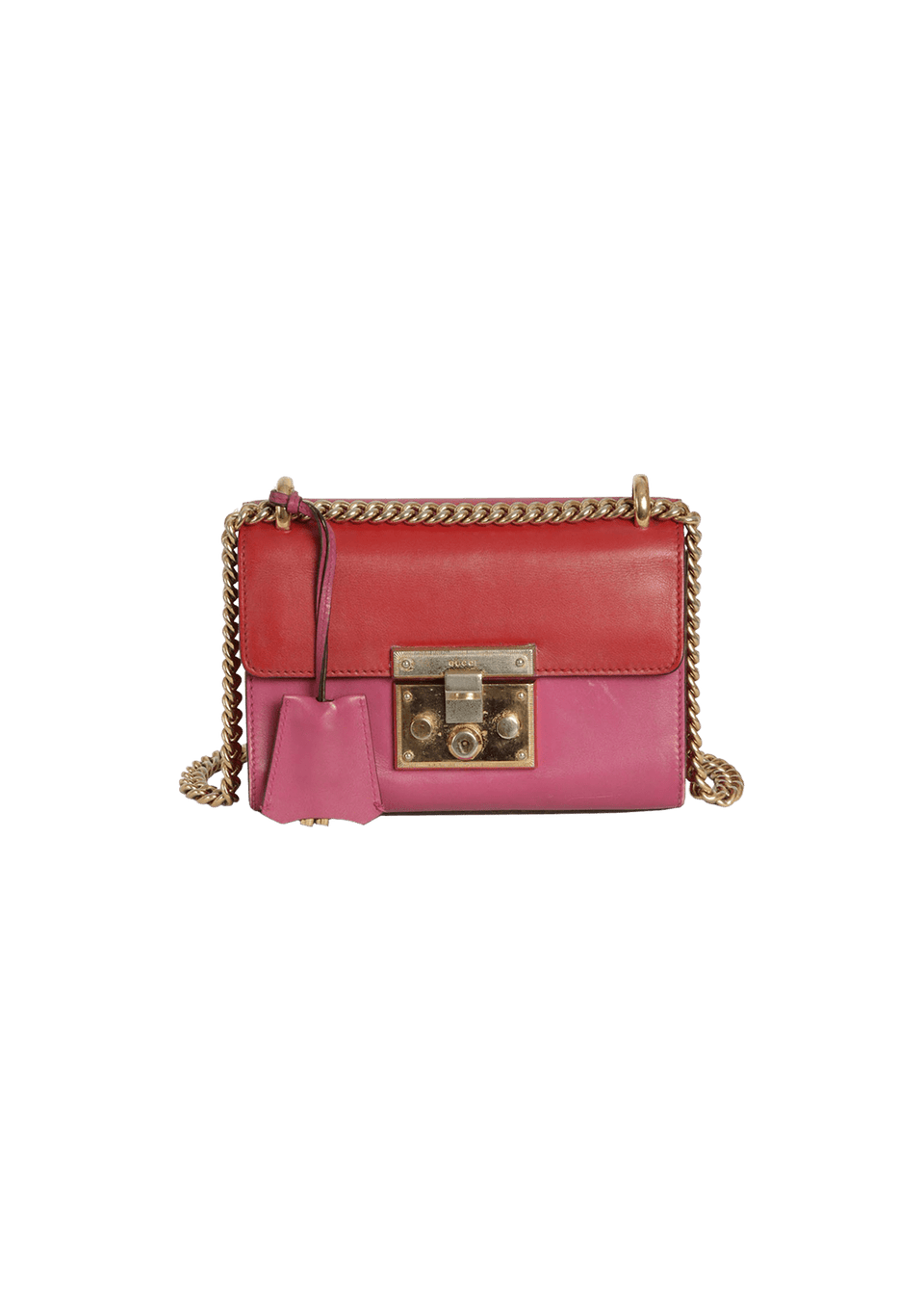 BOLSA GUCCI SMALL BICOLOR PADLOCK BAG ROSA ORIGINAL – Gringa