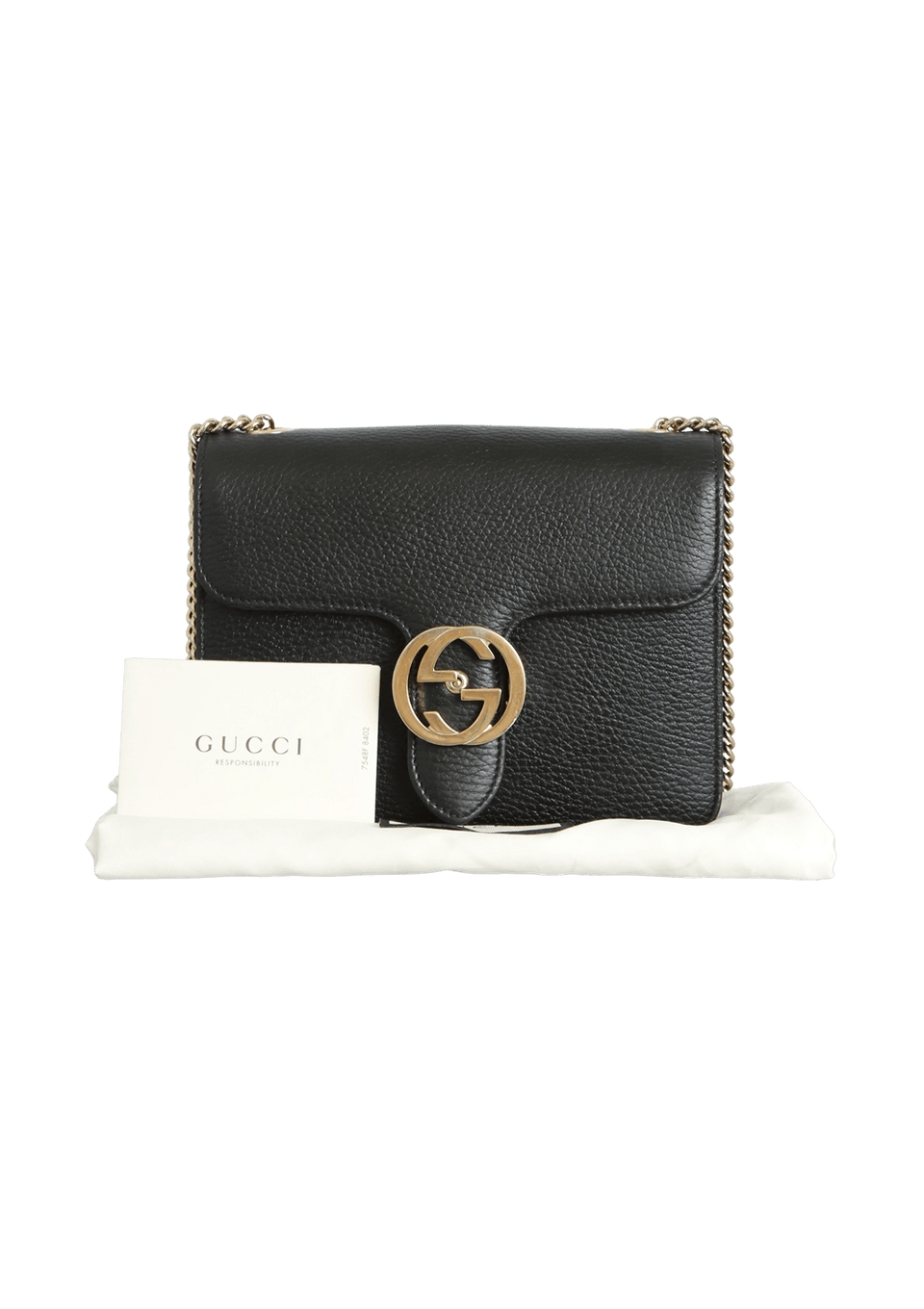 BOLSA GUCCI SMALL INTERLOCKING G DOLLAR PRETO ORIGINAL – Gringa