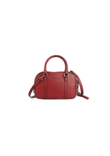 SMALL MICROGUCCISSIMA COVERTIBLE TOP HANDLE BAG