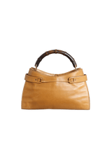 VINTAGE LEATHER BAMBOO HOBO