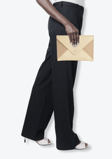 LEATHER ENVELOPE CLUTCH