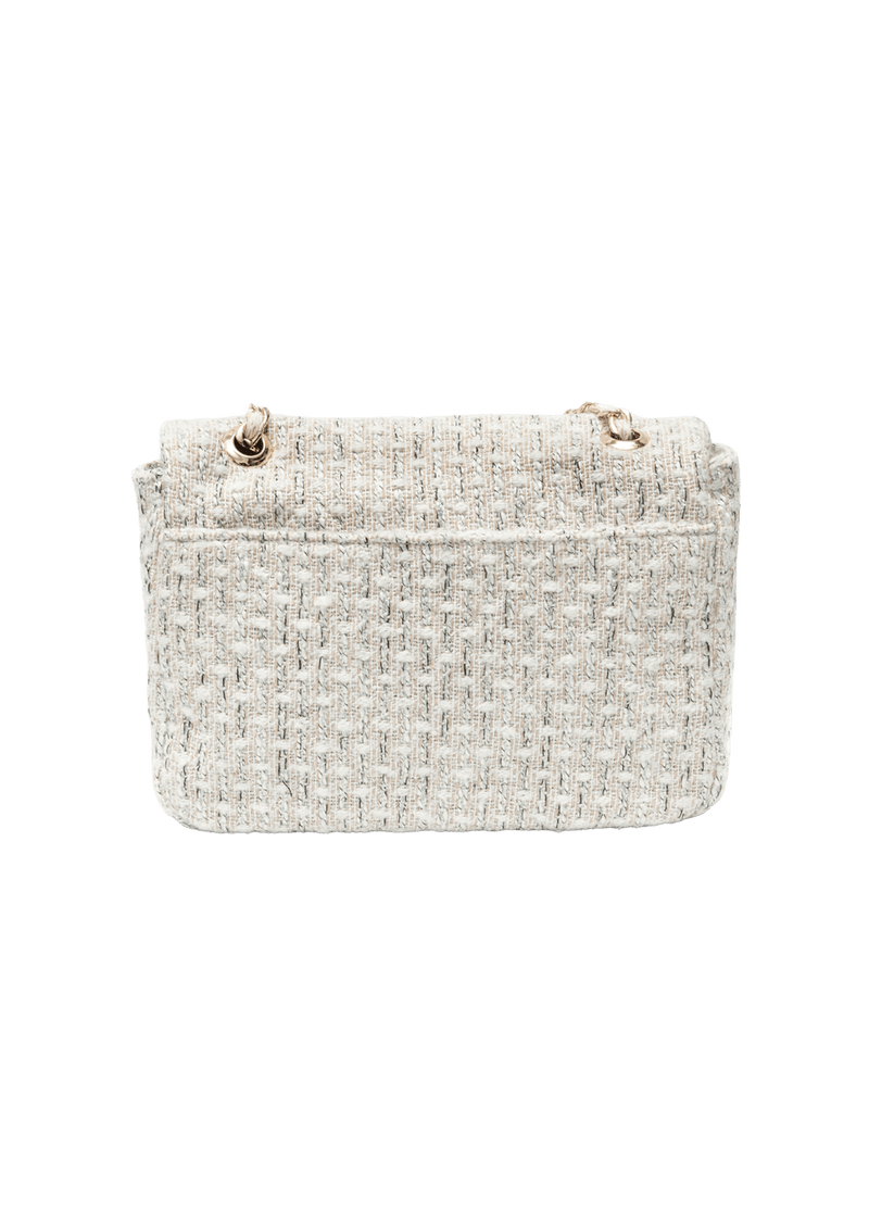 BOLSA CLASSICA EM TWEED COM CORRENTES