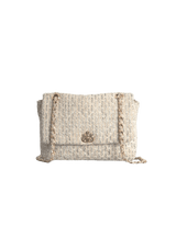 BOLSA CLASSICA EM TWEED COM CORRENTES