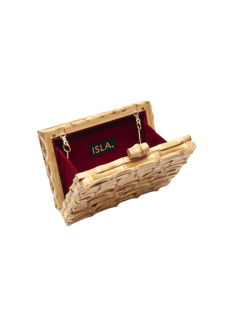 BOLSA CLUTCH DE BAMBU NATURAL