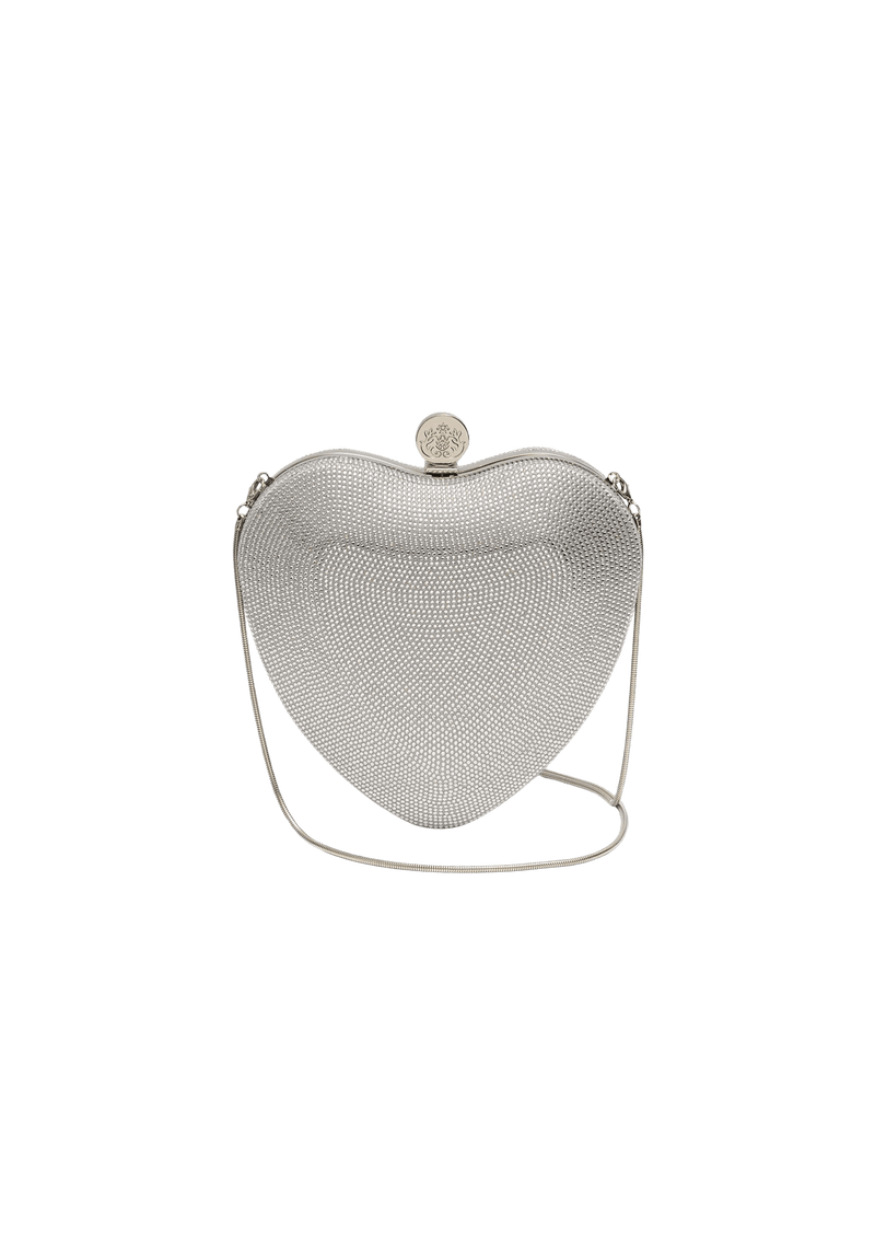 BOLSA CLUTCH EM CRISTAIS HEART