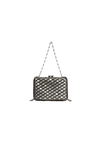 BOLSA CLUTCH METAL TRAMA COM BORBOLETAS EM CRISTAIS