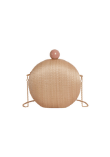 CLUTCH EM RAFFIA REDONDA