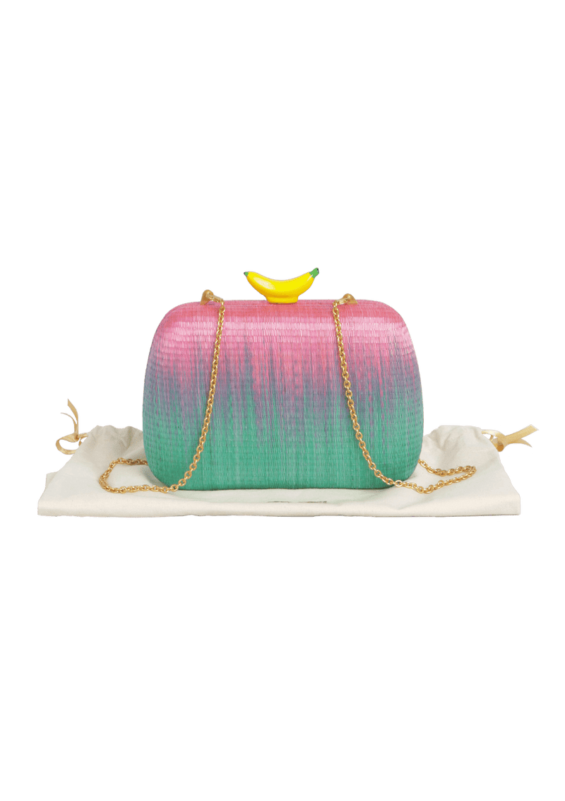 CLUTCH RAFFIA BANANA