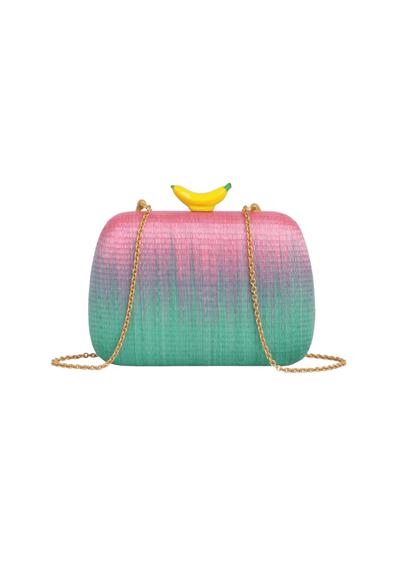 CLUTCH RAFFIA BANANA