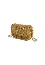 METALLIC CROCHET POUCH