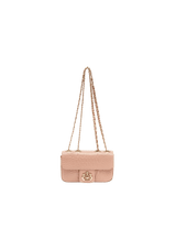 MINI BOLSA BAGUETE EM COURO NATURAL