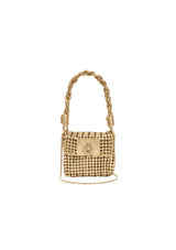 MINI BOLSA EM TRESSÊ DE COURO NATURAL