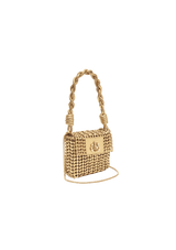 MINI BOLSA EM TRESSÊ DE COURO NATURAL