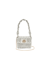 MINI BOLSA EM TRESSE DE COURO NATURAL