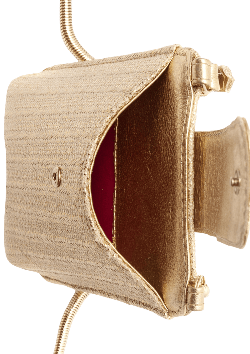 BOLSA PORTA CELULAR TIRACOLO EM PALHA