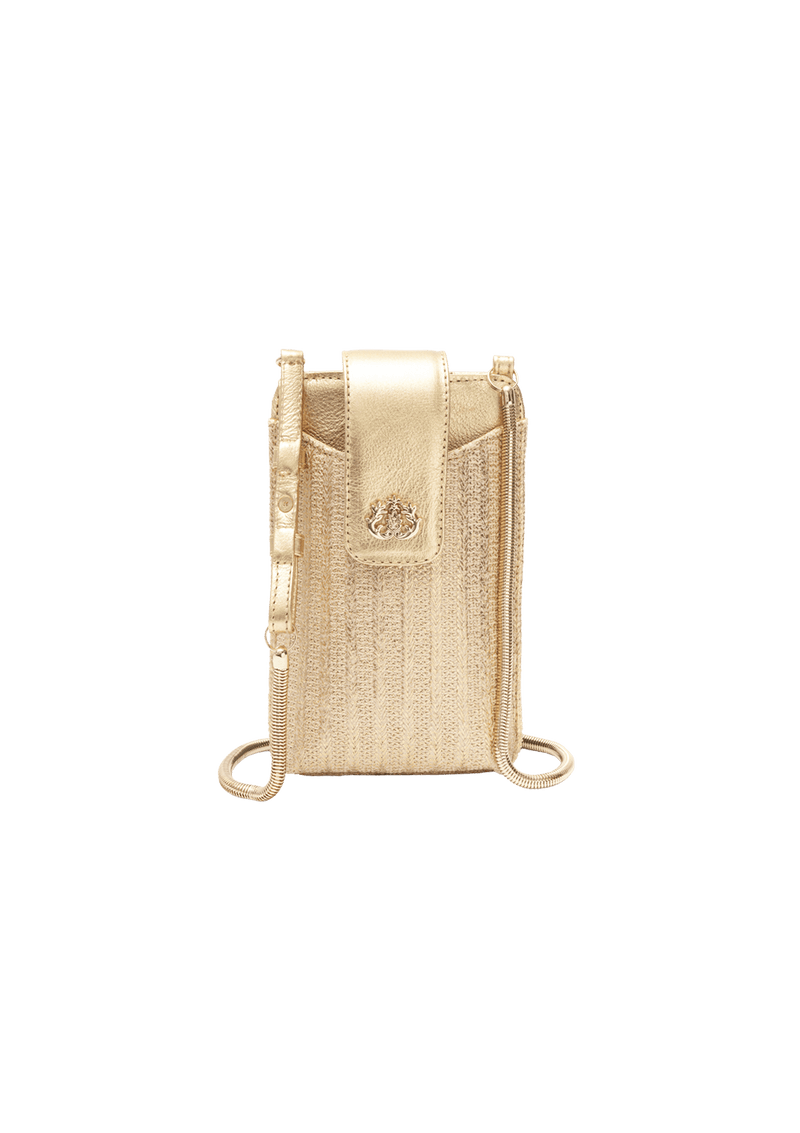 BOLSA PORTA CELULAR TIRACOLO EM PALHA