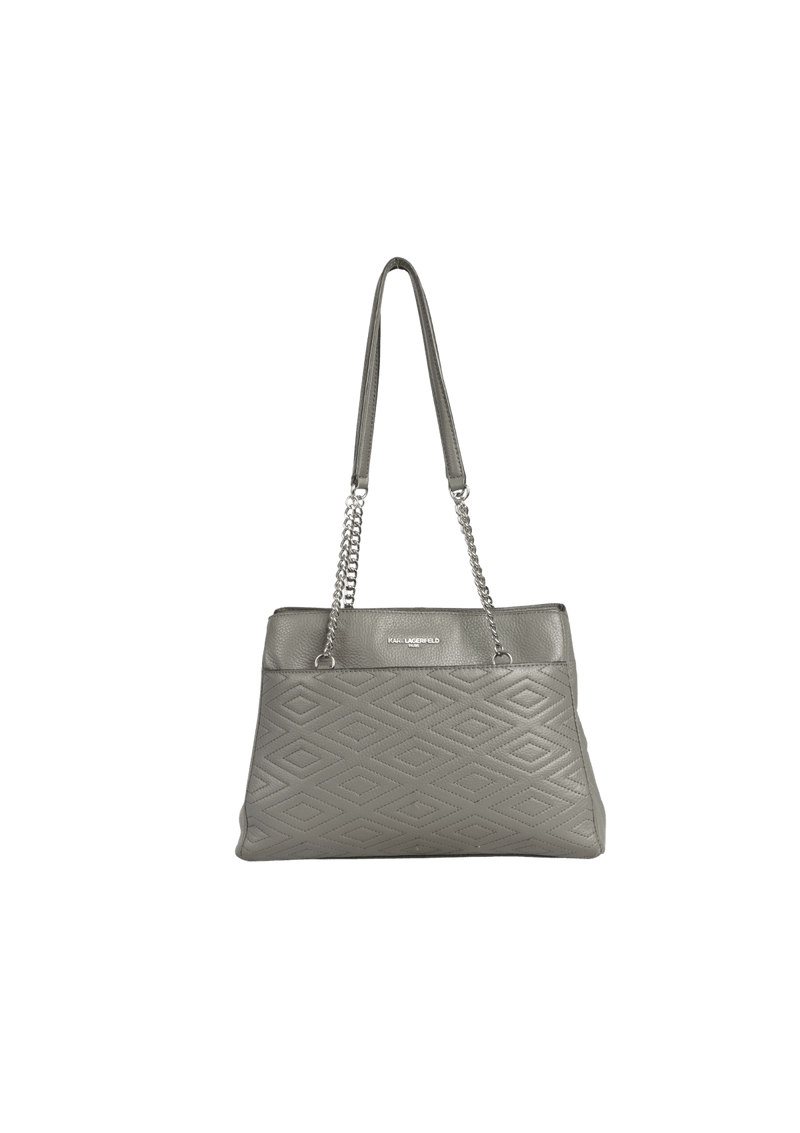 LEATHER CHAIN-LINK BAG