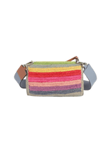 X PAULA'S IBIZA RAFFIA BARCELONA SHOULDER BAG